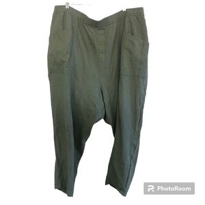 Old Navy Woman’s High-Waisted Cropped Linen-Blend Pants Plus Size4X